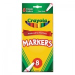 Crayola 587709 Non-Washable Marker, Fine Bullet Tip, Assorted Colors, 8/Pack CYO587709