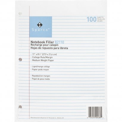 Sparco Notebook Filler Paper 82110