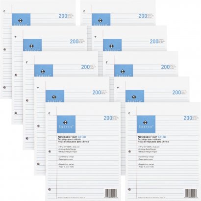 Sparco Notebook Filler Paper - Letter 82120BD