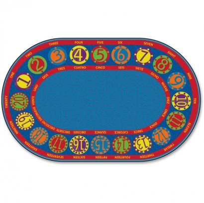 Number Circles Bilingual Rug FE29633A