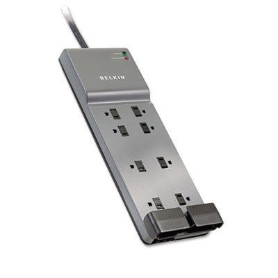Belkin Office Series SurgeMaster Surge Protector, 8 Outlets, 6 ft Cord, 3390 Joules BLKBE10820006