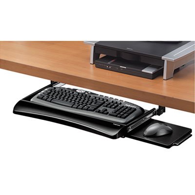 Fellowes Office Suites Underdesk Keyboard Drawer, 20-1/8w x 7-3/4d, Black FEL9140303