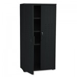 Iceberg OfficeWorks Resin Storage Cabinet, 33w x 18d x 66h, Black ICE92551