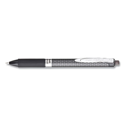 Pentel Oh! Gel Retractable Gel Pen, Medium 0.7mm, Black Ink/Barrel, Dozen PENK497A