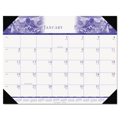 House of Doolittle 140HD One-Color Photo Monthly Desk Pad Calendar, 22 x 17, 2016 HOD140HD