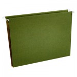 UNV14141 One Inch Box Bottom Hanging Folder, Pressboard, Letter, Standard Green, 25/Box UNV14141