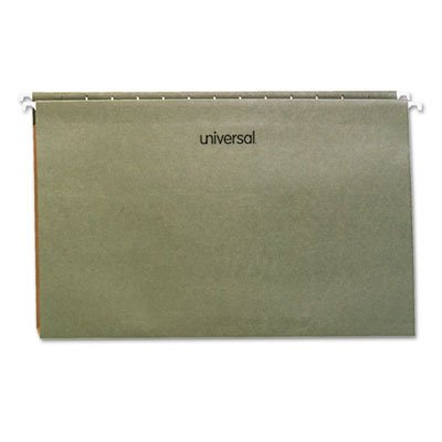 UNV14151 One Inch Box Bottom Pressboard Hanging Folder, Legal, Standard Green, 25/Box UNV14151