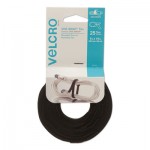 VELCRO Brand ONE-WRAP Pre-Cut Thin Ties, 0.25" x 8", Black, 25/Pack VEK91141