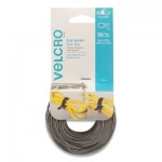 VELCRO Brand ONE-WRAP Pre-Cut Thin Ties, 0.5" x 8", Black/Gray, 50/Pack VEK90924