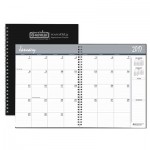 One-Year Monthly Hard Cover Planner, 8 1/2 x 11, Black, 2017 HOD26292