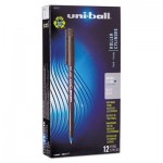 Uni-Ball Onyx Roller Ball Stick Dye-Based Pen, Blue Ink, Micro, Dozen SAN60041