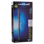 Uni-Ball Onyx Roller Ball Stick Dye-Based Pen, Blue Ink, Fine, Dozen SAN60145