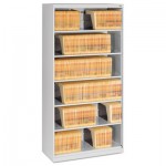 Open Fixed Shelf Lateral File, 36w x 16 1/2d x 75 1/4, Light Gray TNNFS360LGY