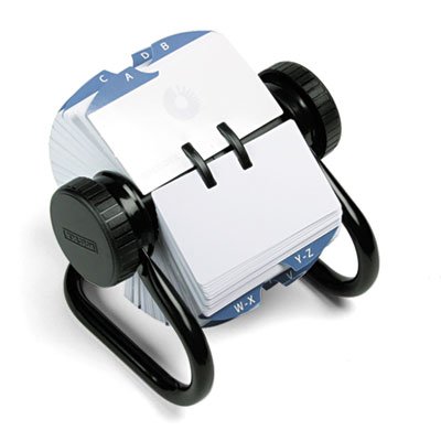 Rolodex Open Rotary Card File Holds 500 2-1/4 x 4 Cards, Black ROL66704