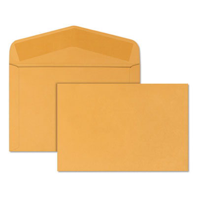 Quality Park QUA54301 Open-Side Booklet Envelope, #15, Hub Flap, Gummed Closure, 10 x 15, Brown Kraft, 100/Box QUA54301