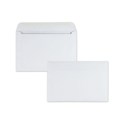 Quality Park QUA37181 Open-Side Booklet Envelope, #6 1/2, Hub Flap, Gummed Closure, 6 x 9, White, 500/Box