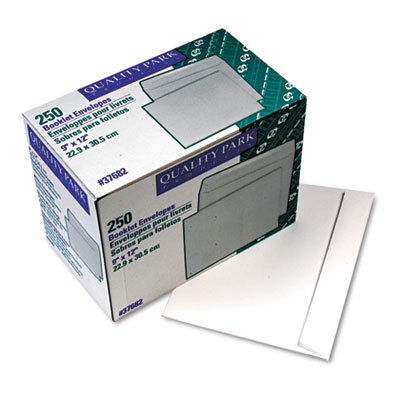 Quality Park Open Side Booklet Envelope, Contemporary, 12 x 9, White, 250/Box QUA37682