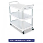 409100 OWT Open Sided Utility Cart, Three-Shelf, 40-5/8w x 20d x 37-13/16h, Off-White RCP409100CM