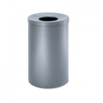 Safco Open-Top Waste Receptacle, Round, Steel, 35gal, Black Speckle SAF9677NC