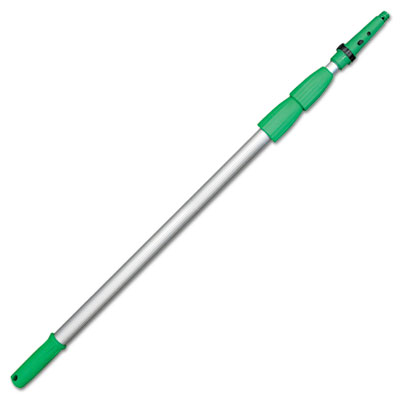Unger Opti-Loc Aluminum Extension Pole, 18ft, Three Sections, Green/Silver UNGED550