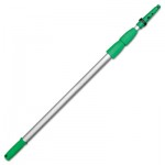 Opti-Loc Aluminum Extension Pole, 14ft, Three Sections, Green/Silver UNGED450