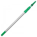 Opti-Loc Aluminum Extension Pole, 14ft, Three Sections, Green/Silver UNGED450
