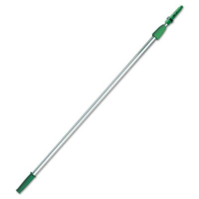 Unger Opti-Loc Aluminum Extension Pole, 8ft, Two Sections, Green/Silver UNGEZ250
