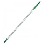 Unger Opti-Loc Aluminum Extension Pole, 8ft, Two Sections, Green/Silver UNGEZ250