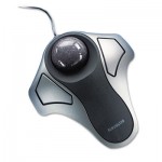 Kensington K64327F Optical Orbit Trackball Mouse, Two-Button, Black/Silver KMW64327