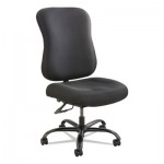 Safco Optimus High Back Big and Tall Chair, Fabric Upholstery, Supports up to 400 lbs., Black Seat/Black Back, Black