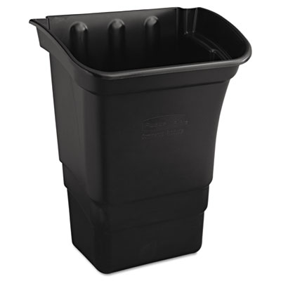 Rubbermaid Commercial FG335388BLA Optional Utility Cart Refuse/Utility Bin, Rectangular, 8 gal, Black RCP335388BLA