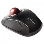 Kensington K72352US Orbit Wireless Mobile Trackball, 2.4 GHz Frequency/30 ft Wireless Range, Left/Right Hand Use, Black/Red