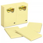 Post-it Notes 660 Original Pads in Canary Yellow, Lined, 4 x 6, 100-Sheet, 12/Pack MMM660YW