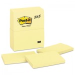 Post-it Notes 655 Original Pads in Canary Yellow, 3 x 5, 100-Sheet, 12/Pack MMM655YW