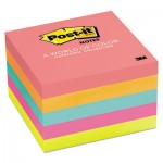 Post-It Notes 6545PK Original Pads in Cape Town Colors, 3 x 3, 100/Pad, 5 Pads/Pack MMM6545PK