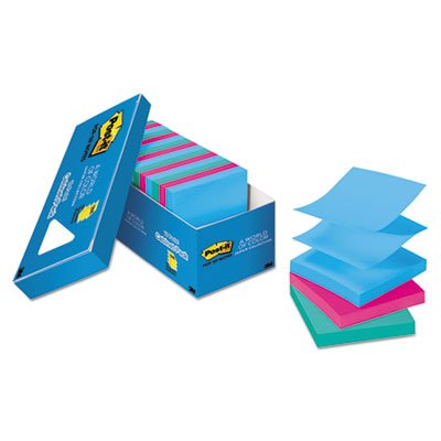 Post-It Pop-Up Notes Original Pop-up Refill, 3 x 3, Jaipur, 100/Pad, 18 Pads/Pack MMMR33018AUCP