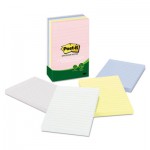 Post-It Greener Notes 660RPA Original Recycled Note Pads, 4 x 6, Helsinki, 100/Pad, 5 Pads/Pack MMM660RPA