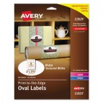 Avery Oval Print-to-the-Edge Labels, 2 x 3.33, White, 8/Sheet, 10 Sheets/Pack AVE22829