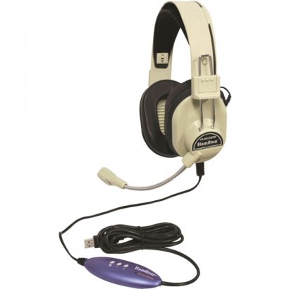 Hamilton Buhl Over Ear Headset w/ Microphone USB HA-66USBSM