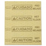 RCP 4252 YEL Over-the-Spill Pad, "Caution Wet Floor", Yellow, 16 1/2" x 20", 25 Sheets/Pad RCP4252YEL