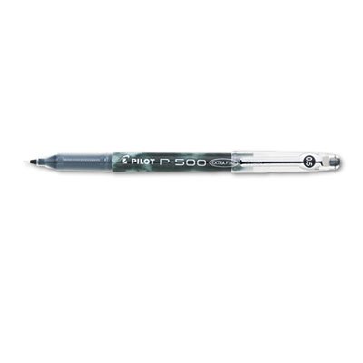 Pilot P-500 Precise Gel Ink Roller Ball Stick Pen, Black Ink, .5mm, Dozen PIL38600