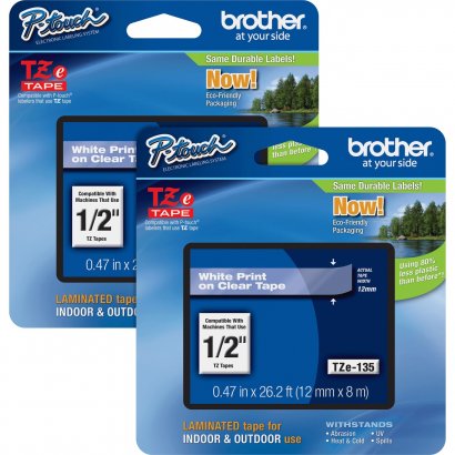 Brother P-touch TZe Laminated Tape Cartridges TZE135BD