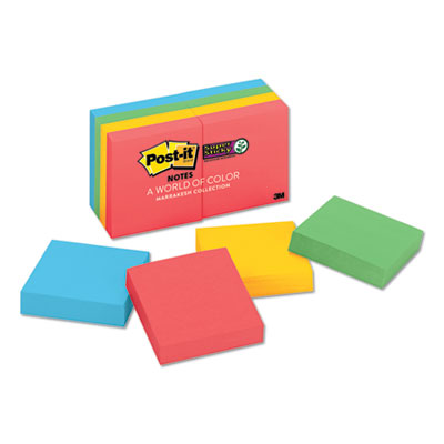 Post-it Notes Super Sticky Pads in Marrakesh Colors, 2 x 2, 90-Sheet, 8/Pack MMM6228SSAN