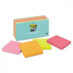 Post-it Notes Super Sticky 654-12SSMIA Pads in Miami Colors, 3 x 3, 90/Pad, 12 Pads/Pack MMM65412SSMIA
