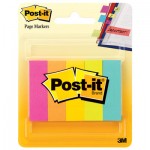 Post-It 6705AN Page Flag Markers, Assorted Brights, 100 Strips/Pad, 5 Pads/Pack MMM6705AN