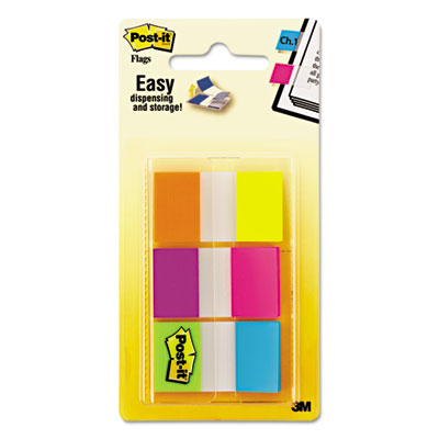 Post-it Flags Page Flags in Portable Dispenser, Assorted Brights, 60 Flags/Pack MMM680EGALT