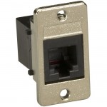 Black Box Panel-Mount Coupler - Unshielded, RJ11, 4-Wire, Black FMT1080