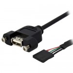 StarTech Panel Mount USB Cable to Motherboard Header USBPNLAFHD1