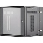 Panduit PanZone Wall Mount Cabinet with Windowed Front Door, 12 RU, Black PZWMC12W