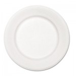 HUH21217 Paper Dinnerware, Plate, 10 1/2" dia, White, 500/Carton HUH21217